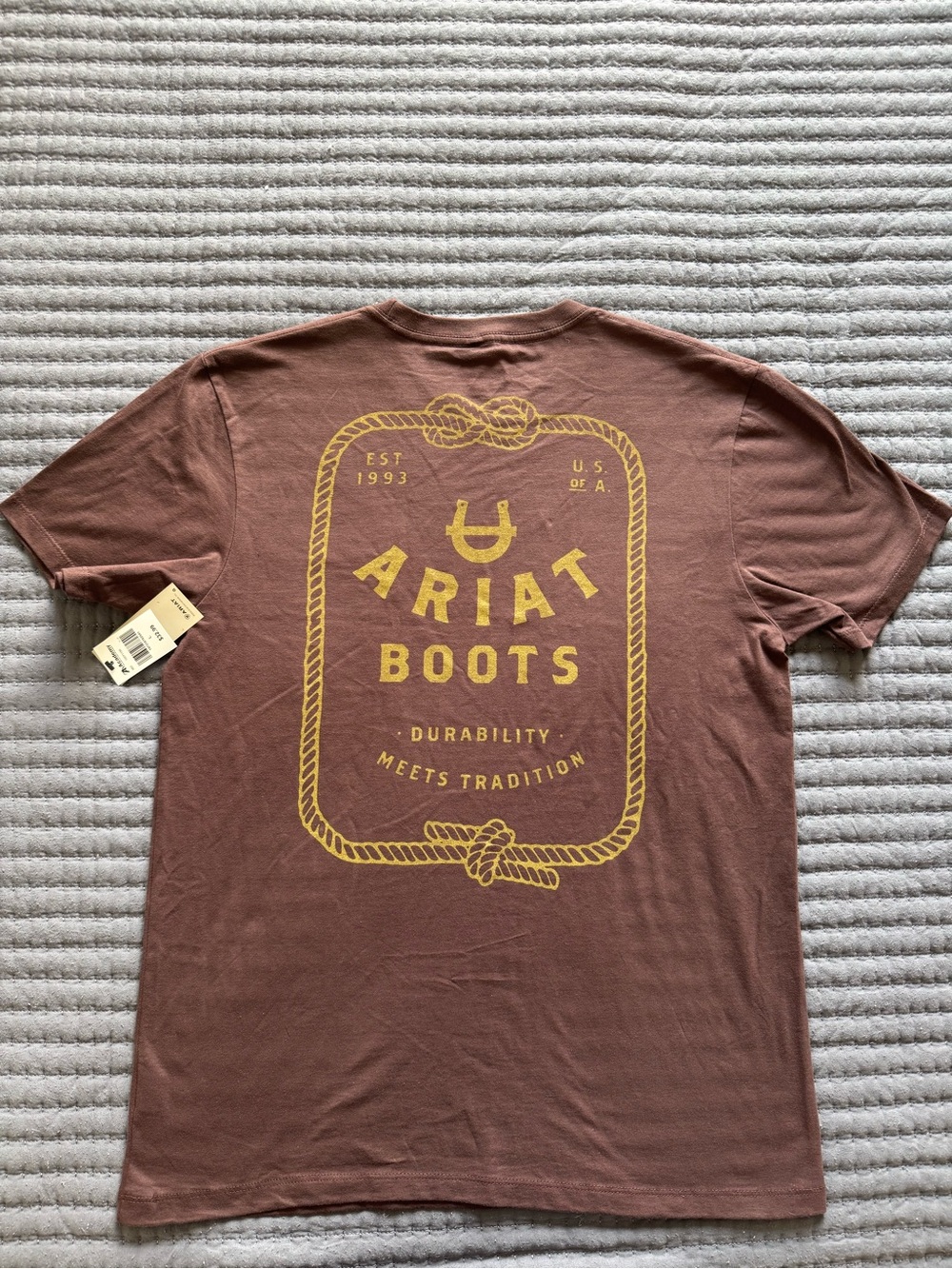 Ariat Men's Rust Short-Sleeve Tee with Gold Logo